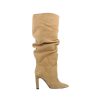 Osmose Botte Leila Daim Beige Plissee A Talon Wholesale