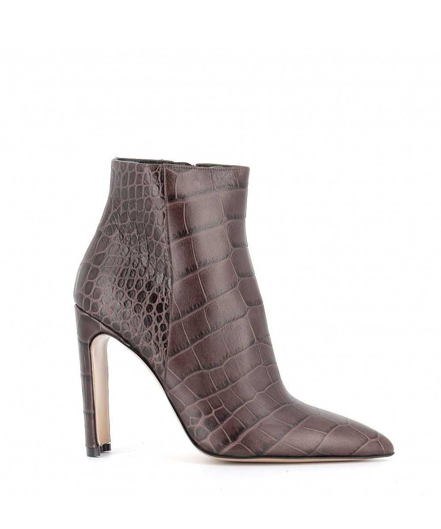 Osmose Bottine Devil Cuir Croco Marron Wholesale