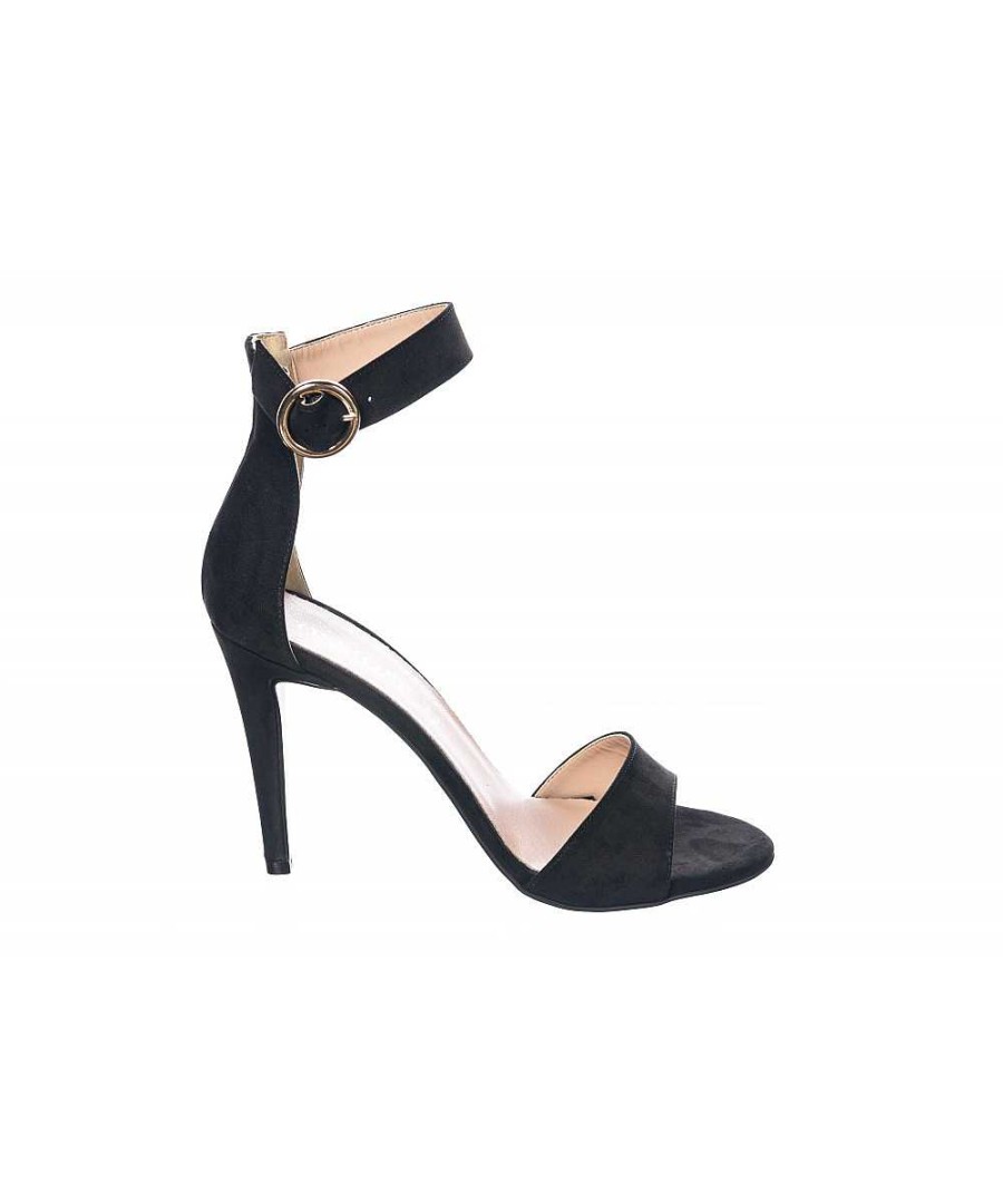 Osmose Sandale : Daim Noir A Bride & Talon Fin Hot