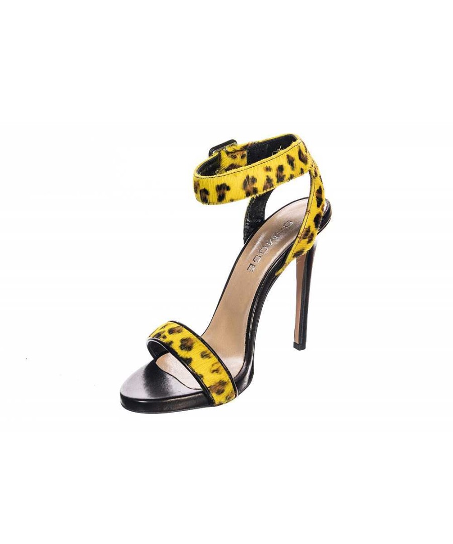 Osmose Osez Le Jaune Leopard Sur La Sandale Femme A Talon Osmose Couture 2019 Hot